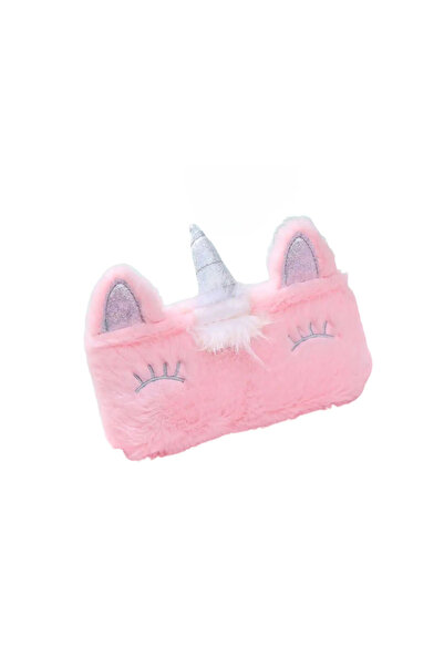 Generic Brand Penar de plus, Unicorn 3D, 20.5 x 9.5 cm, roz