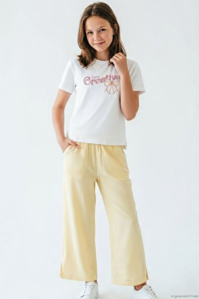 Breeze Girl's Trouser Suit, Inspiration Themed, Bow Printed, Slit, 8-14 Years...