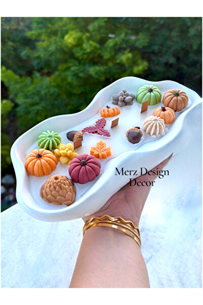 Merz Design Decor Dekoratif Büyük Kasede Autumn Balkabağı Sonbahar Temalı %10...