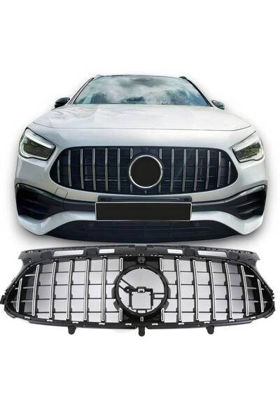 CΑRΝΕR Μάσκα για Mercedes-Benz GLA H247 20-23 Amg Line Panamericana Look Μαύρ...