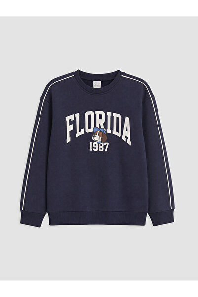 LC Waikiki Lcw Kids Navy Blue Printed Boys' Set