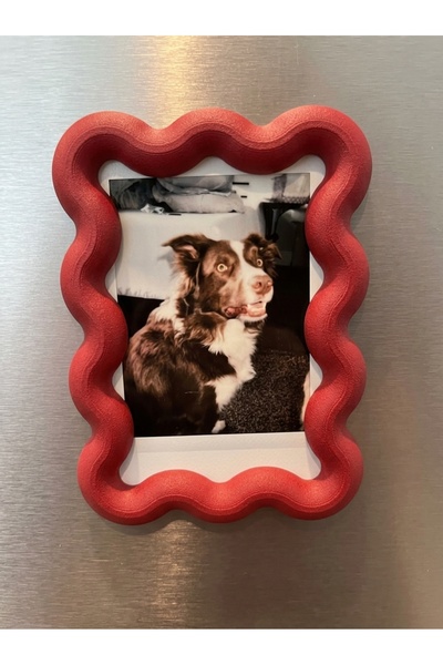 IL-HANST Estetik Dalgalı Çerçeve Instax Mini Buzdolabı Magneti - Dekoratif Fo...
