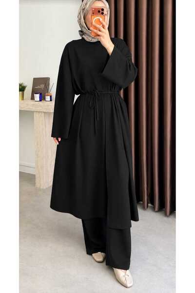MODA VEDAT طقم تونيك نسائي بفتحات جانبية -0650