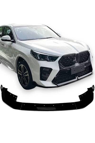 CΑRΝΕR Μπροστινό Σπόιλερ Για BMW X1 U11 2022+ M-Packet Γυαλιστερό Μαύρο 3 Τεμ...