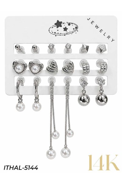 Tutti Collection 9'LU Set Küpe // ITHAL-5144