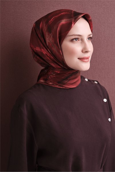 Armine 2026/2027 Sonbahar Kış Soyut Desen Saf İpek Sura Eşarp