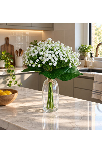 Naderi Çiçeği Naderi Çiçek 7’li Lüks Yapay Cipso Gypsophila Demeti Saksısız B...