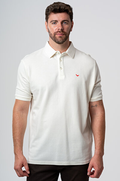 D'S Damat Ds Damat Regular Fit Екрю Pike Dokulu T-Shirt