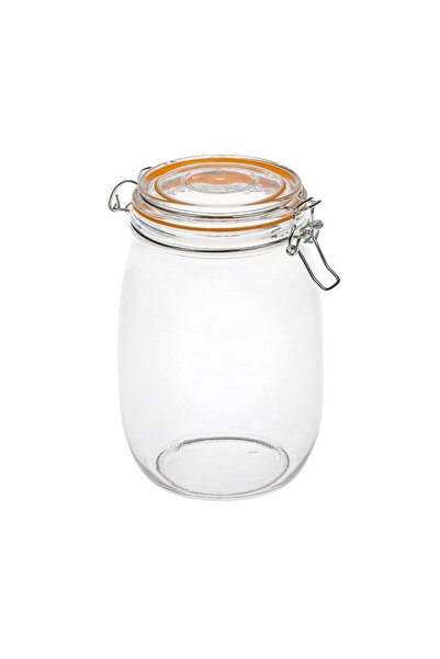 OEM Borcan din Sticla Transparent cu Capac cu Sigiliu 1L