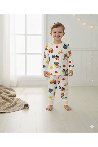 Erkek Çocuk Araba Baskılı Pijama Takımı