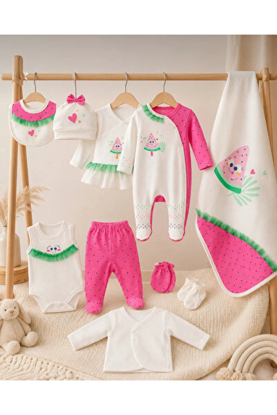 hümabebe Summer Time Premium Quality Seasonal Combed Cotton Newborn 10-Piece Set
