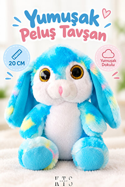 KTS SHOP Peluş Tavşan 20 cm Yumuşak Dokulu Sevimli Oyuncak Tavşan