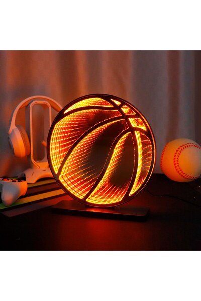 OEM LED lamp Infinity Mirror Basketball Ø23x24cm