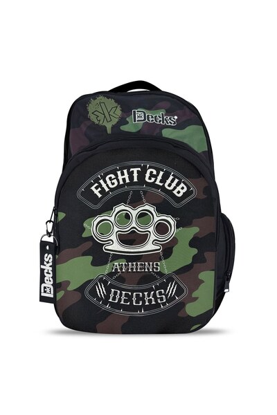 OEM Black Khaki Army "Fight Club" Decks Backpack - 33x18x48cm