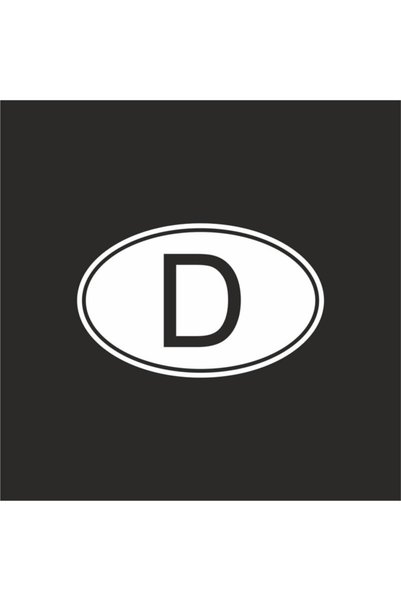 Berrybu D Deutschland Germany Oval Auto Custom New Design Sticker 2 Pieces White