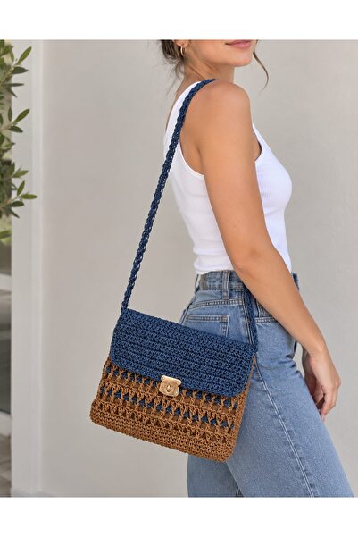 EHF LifeStyle Handbraided Bohemian Bag (Navy Blue)