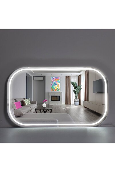 OEM Rectangular LED Mirror Neon White 50x30cm