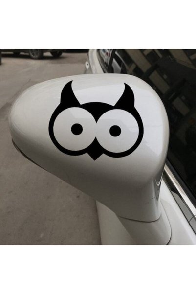 Berrybu Cartoon Owl Head Auto Custom New Sticker Black 20*15 cm