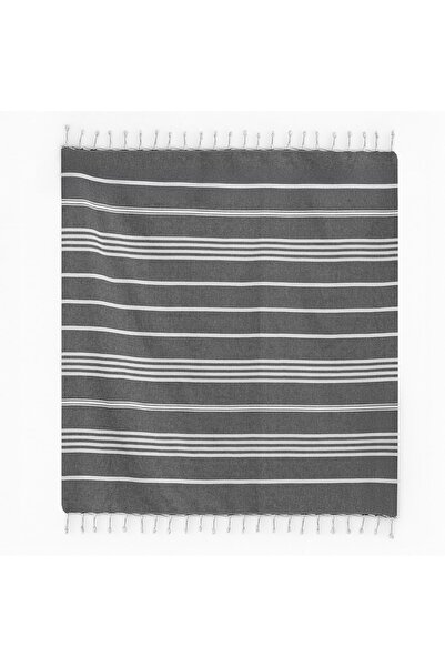OEM Prosop Plaja Hamam Gri Alb cu Dungi 180x180cm