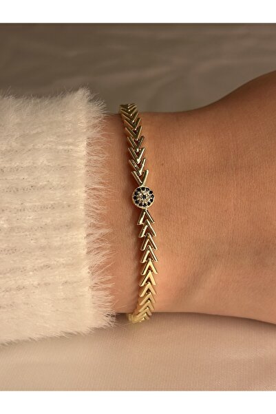 Nilly Jewelry Mini Nazar Boncuk Detaylı Balıksırtı Bileklik