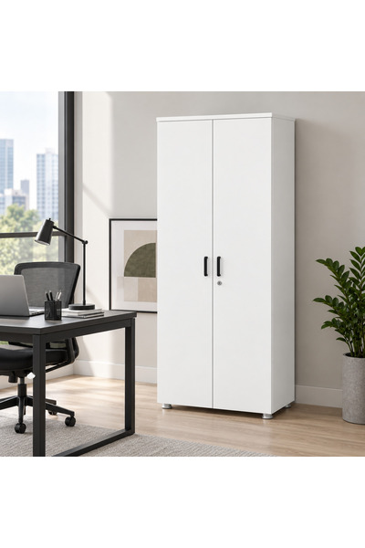 80x38x155 cm Ofis Dolabı – Şık ve Fonksiyonel BEYAZ