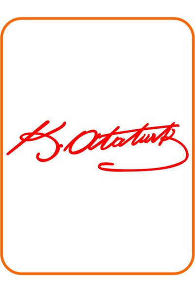 Generic Brand Ataturk Signature Auto Custom New Sticker Red 20*7 cm