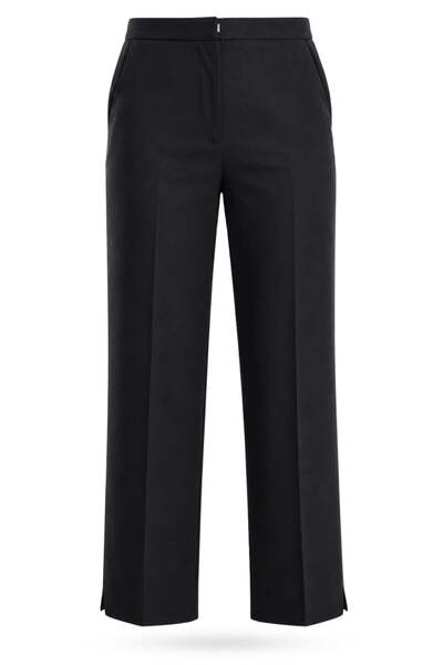 5in1Canpolat Black Straight Cut Fabric Trousers 13639