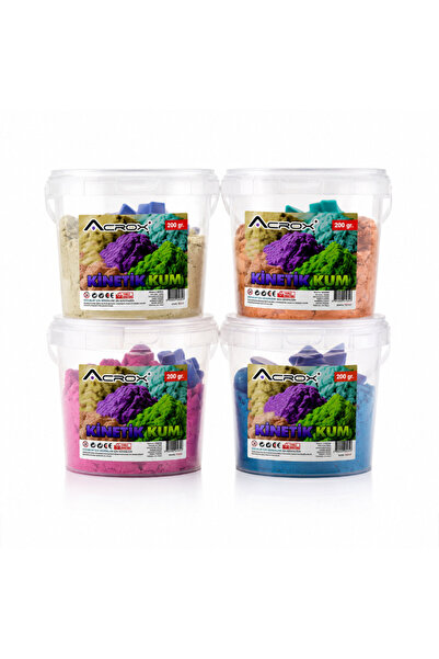 FTA TİCARET Kinetic Sand - 200 Gr - Non-Stick - 2 Plastic Molds with Gift - G...