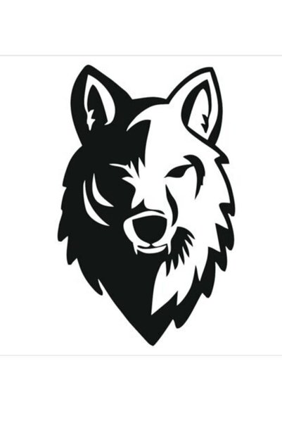 Berrybu Wolf Design Auto Fuel Tank Cover new sticker 10*10 Cm