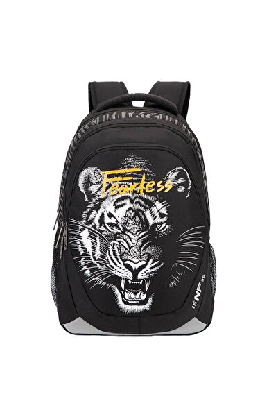 OEM Black Backpack with Patterned "Fearless" - 15NF36