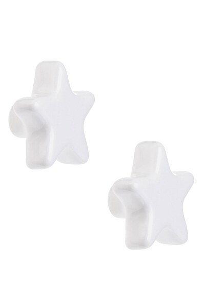 OEM Set Manere Stele Ceramice Albe pentru Mobila Copii Ø50x2.3mm - 2buc