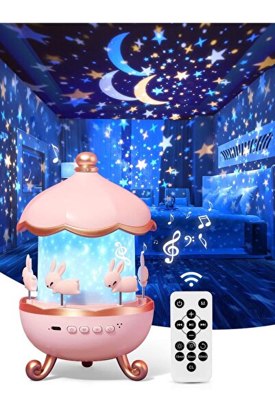 Munico 2 Adet Müzik Parçalı Kufire Ev Gezegen Gözlem Projeksiyon Cihazı, 3-15...