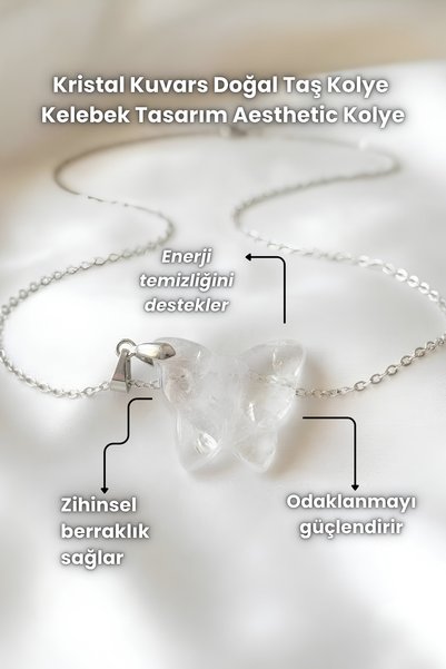 Elifsu Jewelry قلادة من الأفنتورين، والأوبال، والكريستال الكوارتز، والأميثيست...