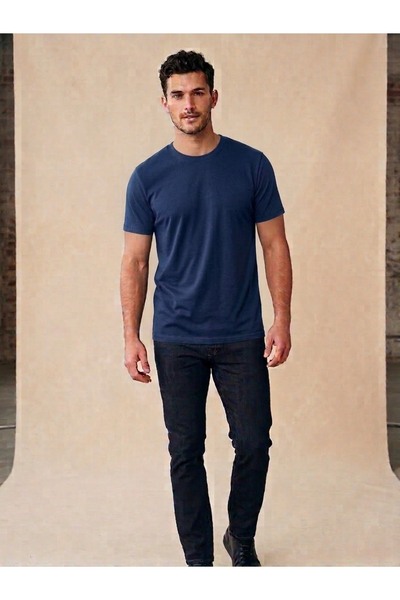 Erkek Basic Bisiklet Yaka T-Shirt
