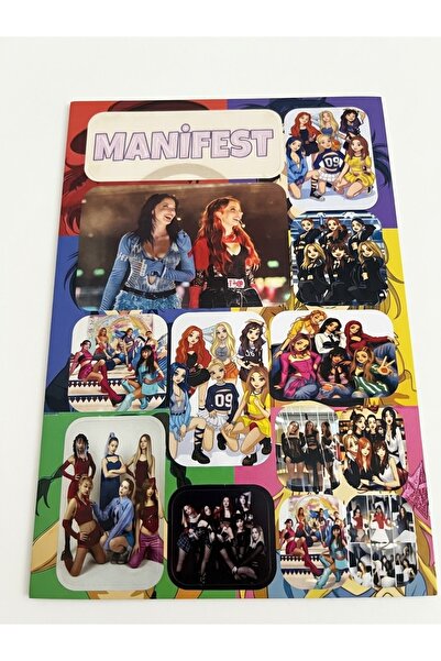 Manifest sticker albüm içeriğinde 16 sayfa 100 den fazla sticker