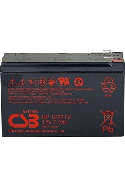 CSB Baterie pentru UPS, CSB, GP1272, seria GP, 12V 7.2Ah, Negru