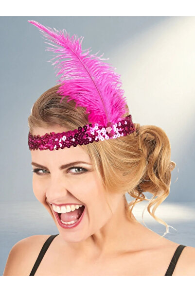 MEKs Fun Fuchsia Color Furry Hair Band for Party Celebrations
