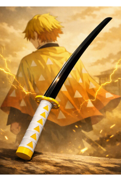 deep3d Demon Slayer Temalı Zenitsu Cosplay Kostüm Tamamlayıcı - Güvenli Plast...