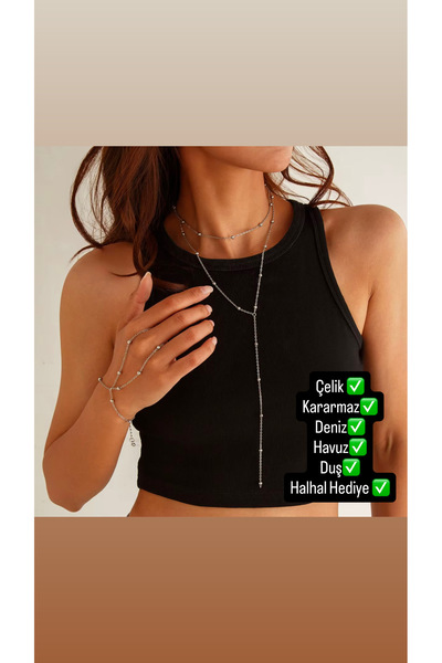 derokas Steel Y Necklace Şahmeran, Footwear Gift