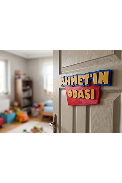 BESSO Toy Story Konseptli Kişiselleştirilebilir İsme Özel Çocuk Odası Kapı Sü...