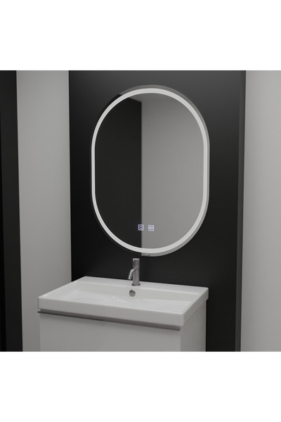 Alista Home Oglindă ovală LED, 50x100cm, Velara Touch, Sistem anti-aburire, R...