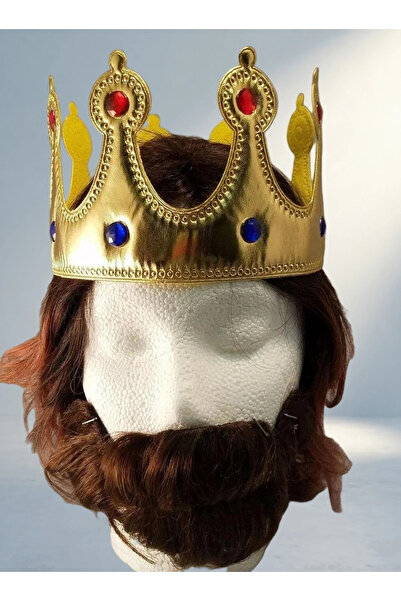 MEKs Fun Gold Color Children's King Crown Party Supplies