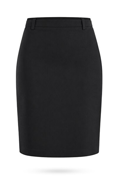 5in1Canpolat Black Slit Mini Skirt 17893