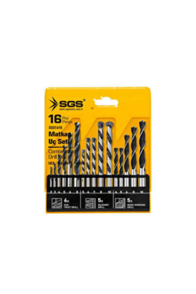 SGS 16 PARÇA AHŞAP/METAL/BETON MATKAP UCU SETİ