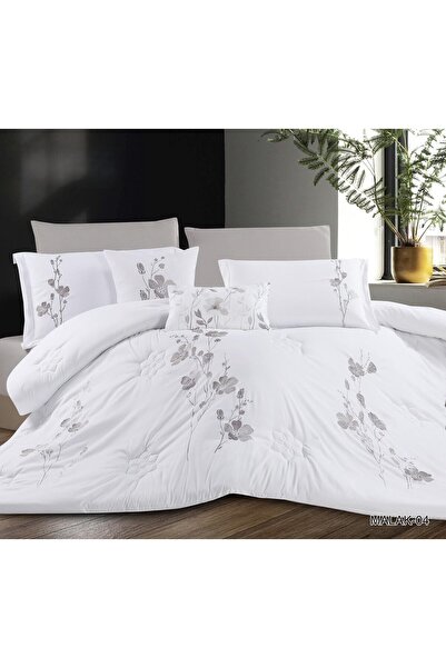 miral Embroidered Royal Bedspread Heavy Stuffing and Modern Design 8Pcs 240×260