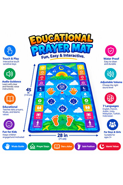 Generic Brand Interactive Educational Electronic Prayer Mat For Kids