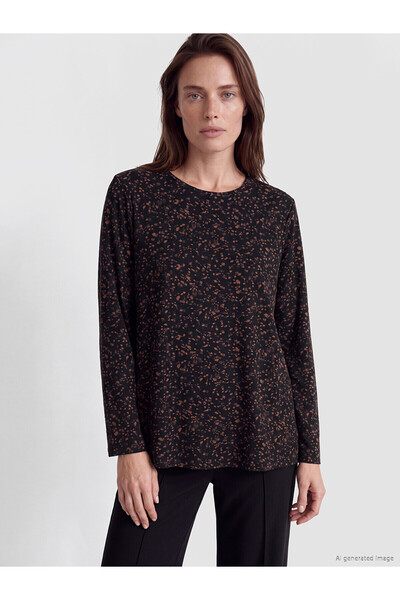 LC Waikiki TexX Store Kalitesi LCW Grace Siyah Penye Desenli Standart & Regul...