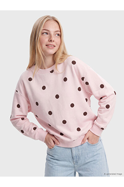 LC Waikiki I Polka Dot Loose Fit Women's Thick Sweatshirt from Freezen Store