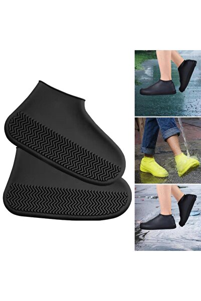 Munico 2 Çift 40-46 Ayakkabı Örtüleri Yağmur Çizmeleri Ayakkabı Unisex Hafif Koruyucular Dış Mekan İçin