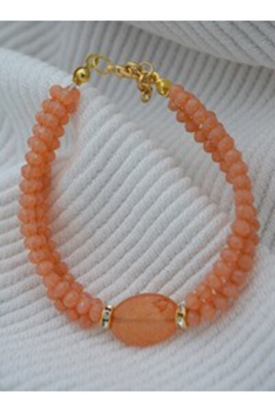 Stoneage Ceyt and Czech Crystal Bracelet - Pink -